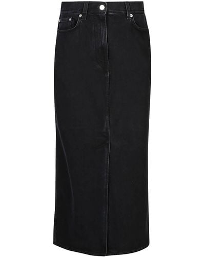 Loulou Studio Rona Denim Long Skirt - Black