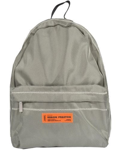 Heron Preston Logo Patch Backpack - Grey