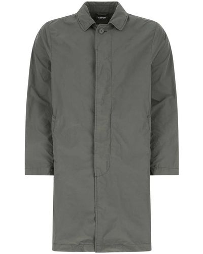 Aspesi Dark Polyester Blend Rain Coat - Gray