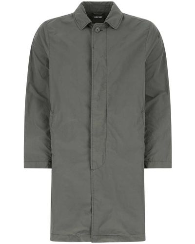 Aspesi Dark Polyester Blend Rain Coat - Grey