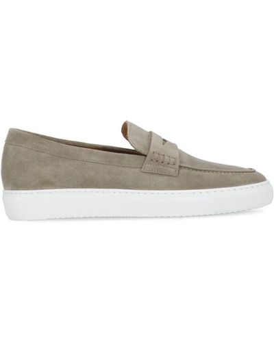 Doucal's Suede Leather Loafers - White