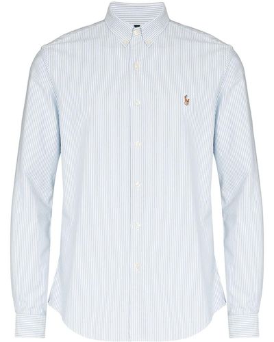 Polo Ralph Lauren Oxford Shirt In Striped Cotton - White