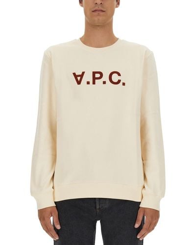 A.P.C. Sweatshirt With Logo - Natural