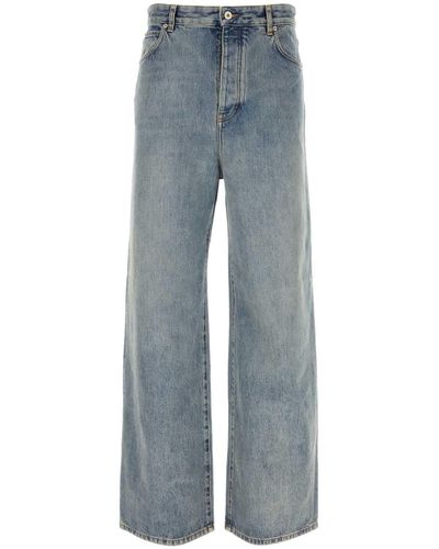 Loewe Denim Wide-Leg Jeans - Blue