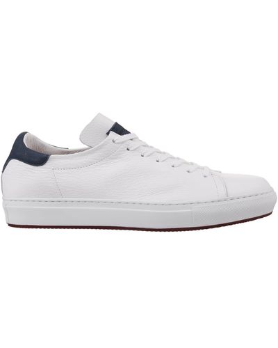 Andrea Ventura Firenze Leather Sneakers With Spoiler - White