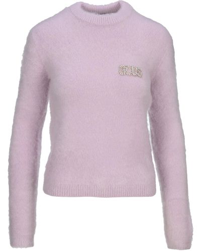 Gcds Crystal Logo Sweater - Purple