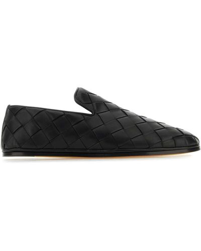 Bottega Veneta Leather Sunday Slippers - Black