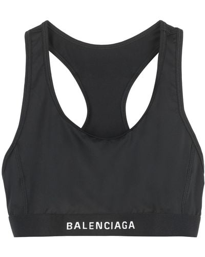 Balenciaga Crop-top With Logo - Black