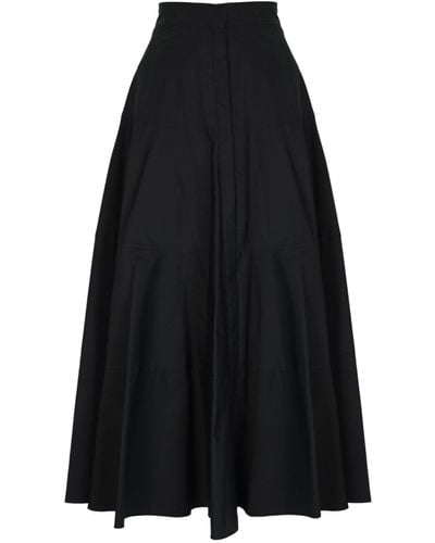 Max Mara Studio Teramo Cotton Skirt - Black