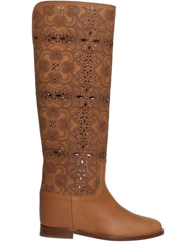 Via Roma 15 Perforated Boots - Brown