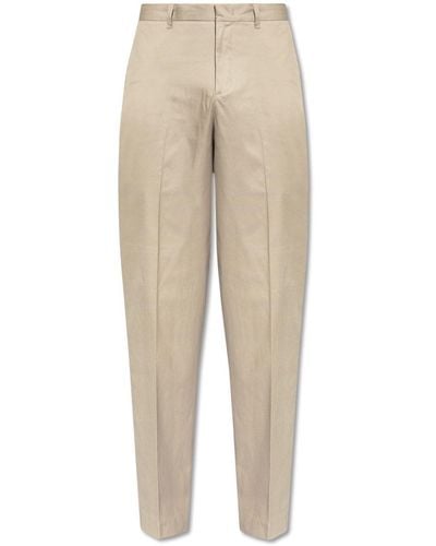 Emporio Armani Cotton Trousers - Natural