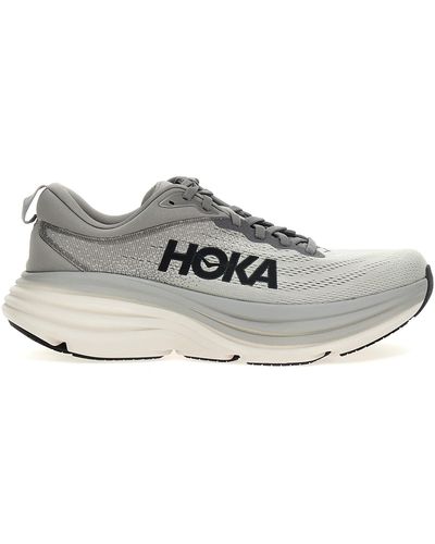 Hoka One One Bondi 8 Sneakers - Gray