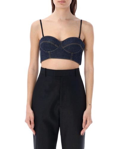 Alaïa Bra Top Denim - Blue