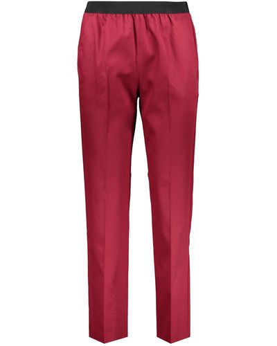Agnona Cotton Trousers - Red