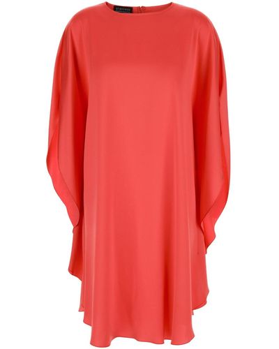 Gianluca Capannolo Midi Dress With Boat Neck - Red