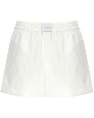T By Alexander Wang 'Classic Boxer' Shorts - White