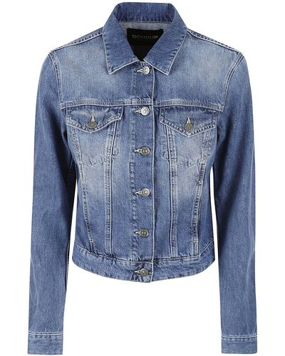 Dondup Denim Cargo Buttoned Jacket - Blue