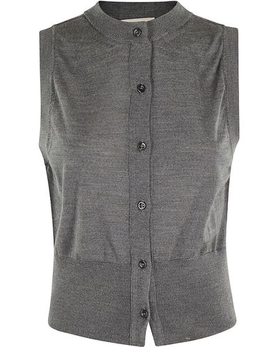 Semicouture Wool Vest - Grey