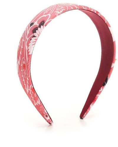 Etro Pegaso Plaque Floral Printed Hairband - Pink