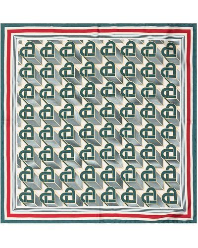 Casablanca monogram-print Silk Scarf - Farfetch