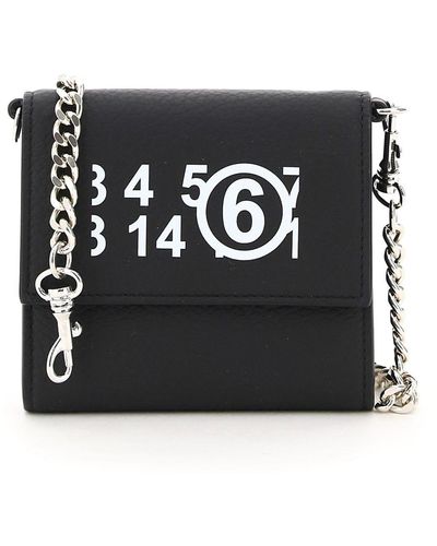 MM6 by Maison Martin Margiela Wallet With Chain - Black