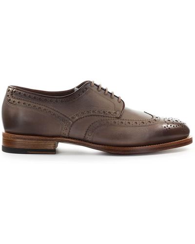 Santoni Business Shoes Budapester 15761 - Brown