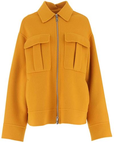 Sportmax Orange Wool Pisano Jacket - Yellow