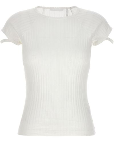 Helmut Lang Ribbed T-shirt - White