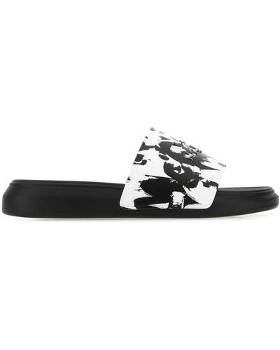 Alexander McQueen Two-Tone Rubber Slippers - Black