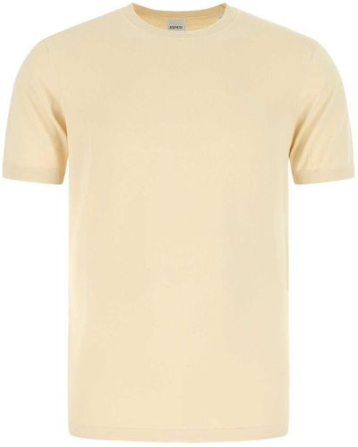 Aspesi Sand Cotton T-shirt - Natural
