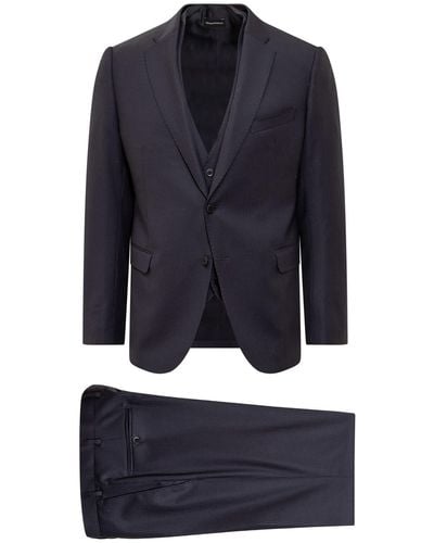 Emporio Armani Three Piece Suit - Blue