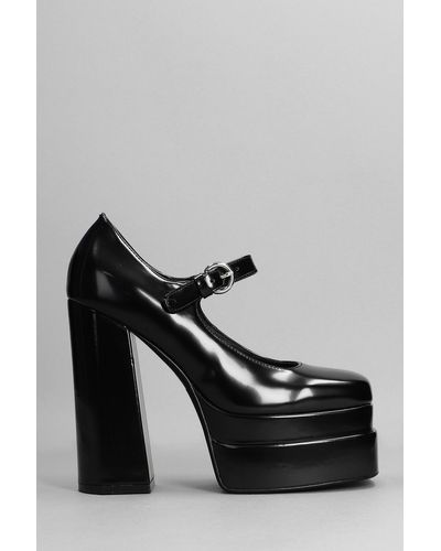 Jeffrey Campbell Chillin Pumps In Black Leather