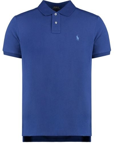 Ralph Lauren Cotton Piqué Polo Shirt - Blue