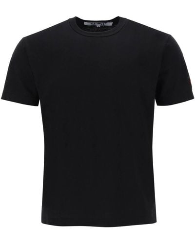 Comme des Garçons T-shirt With Pixel Patch - Black