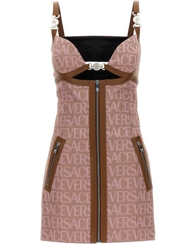 Versace Allover Dresses - Brown