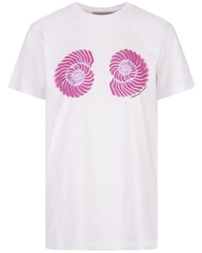 ALESSANDRO ENRIQUEZ T-Shirt With Ammonite Print - Pink
