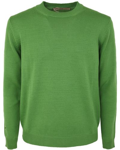 Nuur Long Sleeve Crew Neck Sweater - Green