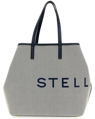 Stella McCartney 'Logo' Shopping Bag - Gray
