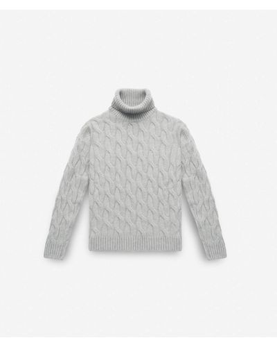 Larusmiani Turtleneck Sweater Col Du Pillon Sweater - Blue