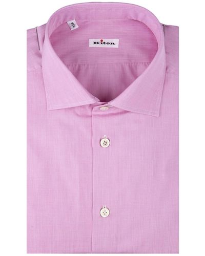 Kiton Poplin Shirt - Pink