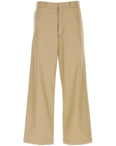 MM6 by Maison Martin Margiela Straight Tailored Pants - Natural