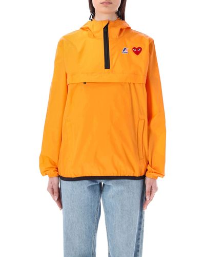 COMME DES GARÇONS PLAY Waterproof Hooded Jacket - Orange