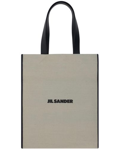 Jil Sander Tote Book Handbag - Grey