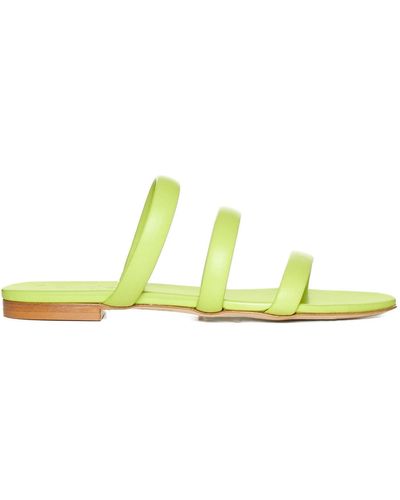 Aeyde Chrissy Nappa Leather Sandals - Green