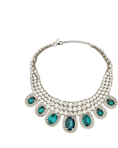 Moschino Stone Embellished Necklace - Blue