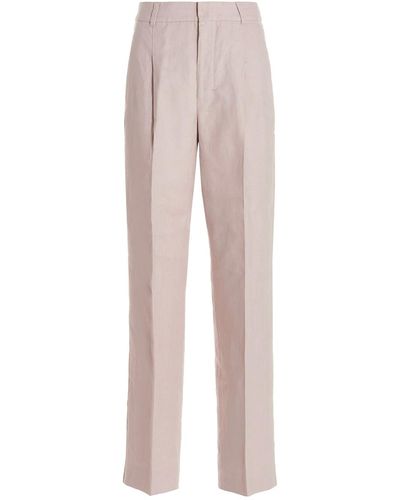 Max Mara Carina Linen Trousers - Pink