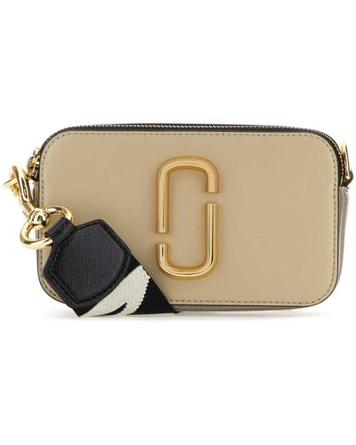 Marc Jacobs Leather The Snapshot Crossbody Bag - Natural