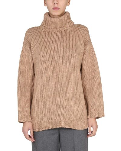 RED Valentino Wool And Lurex Blend Sweater - Natural