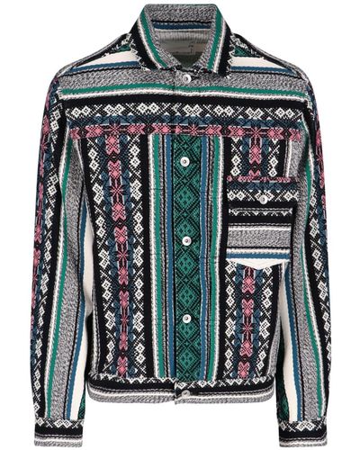 Sacai Jacquard Pattern Jacket - Multicolour