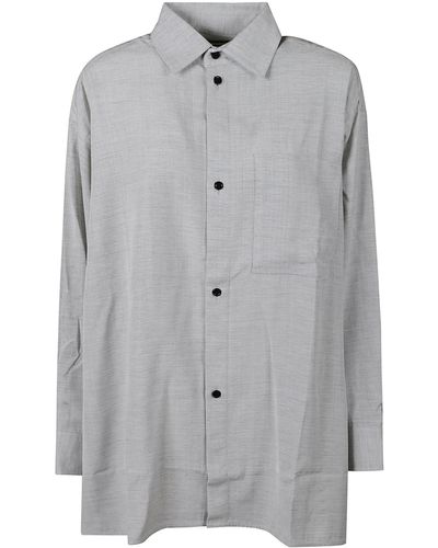 Jacquemus Patched Pocket Plain Shirt - Grey
